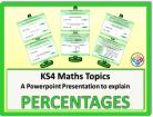 Percentages for KS4