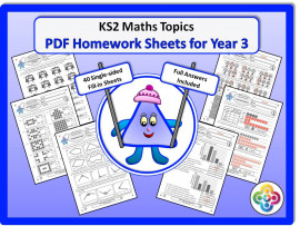 Maths Topics Homework Sheets for Year 3 PDF Booklet
