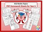 Maths Topics Homework Sheets for Year 6 PDF Booklet